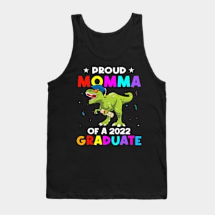 Proud Momma Of A Class Of 2022 Graduate Dinosaur T Rex Graduation Tank Top